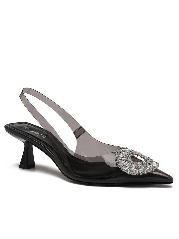 Joia Paris - Wholesale High heels – Women’s - Transparent pumps with buckle H8-617