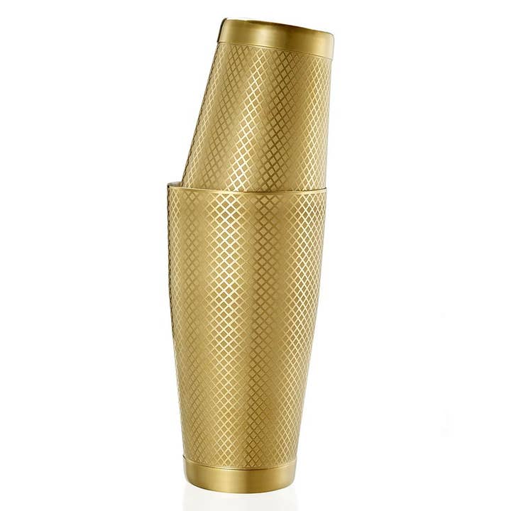 Barfly Mixology Gear & Mercer Culinary - Wholesale Cocktail Shaker - Barfly Diamond Lattice Shaker Set, Gold Plated2