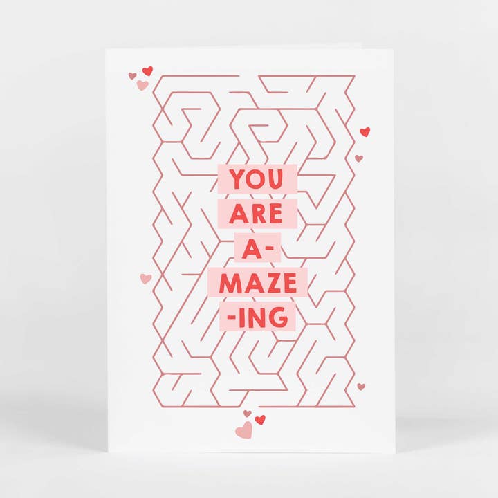 Potluck Press – Engroshandel Valentinsdagskort – Du er A-labyrint-ing Valentine Card0
