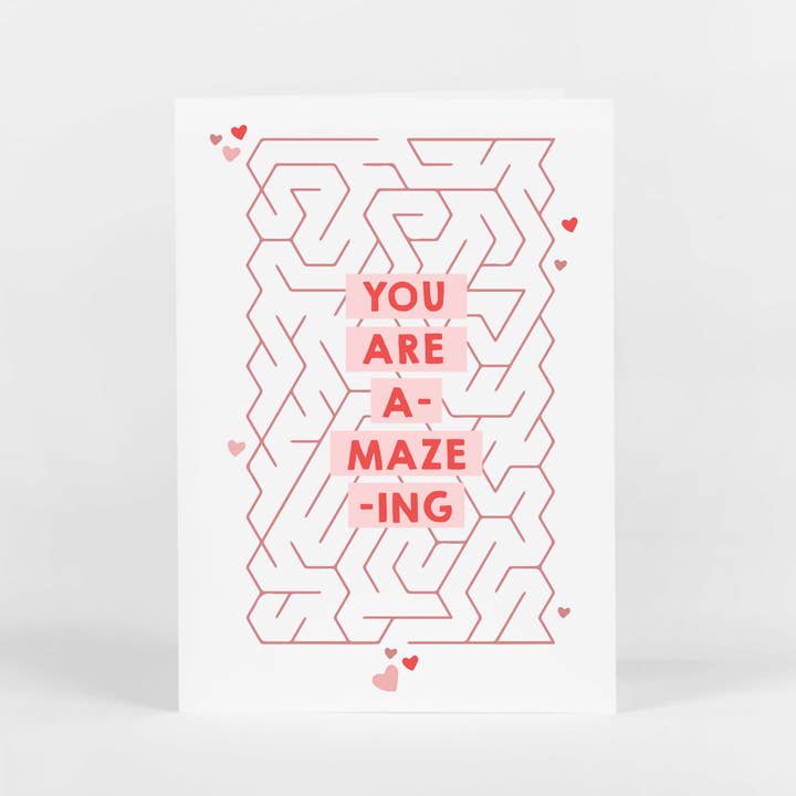 Potluck Press - Vente Cartes de Saint-Valentin - Carte de Saint-Valentin You Are A-Maze-ing