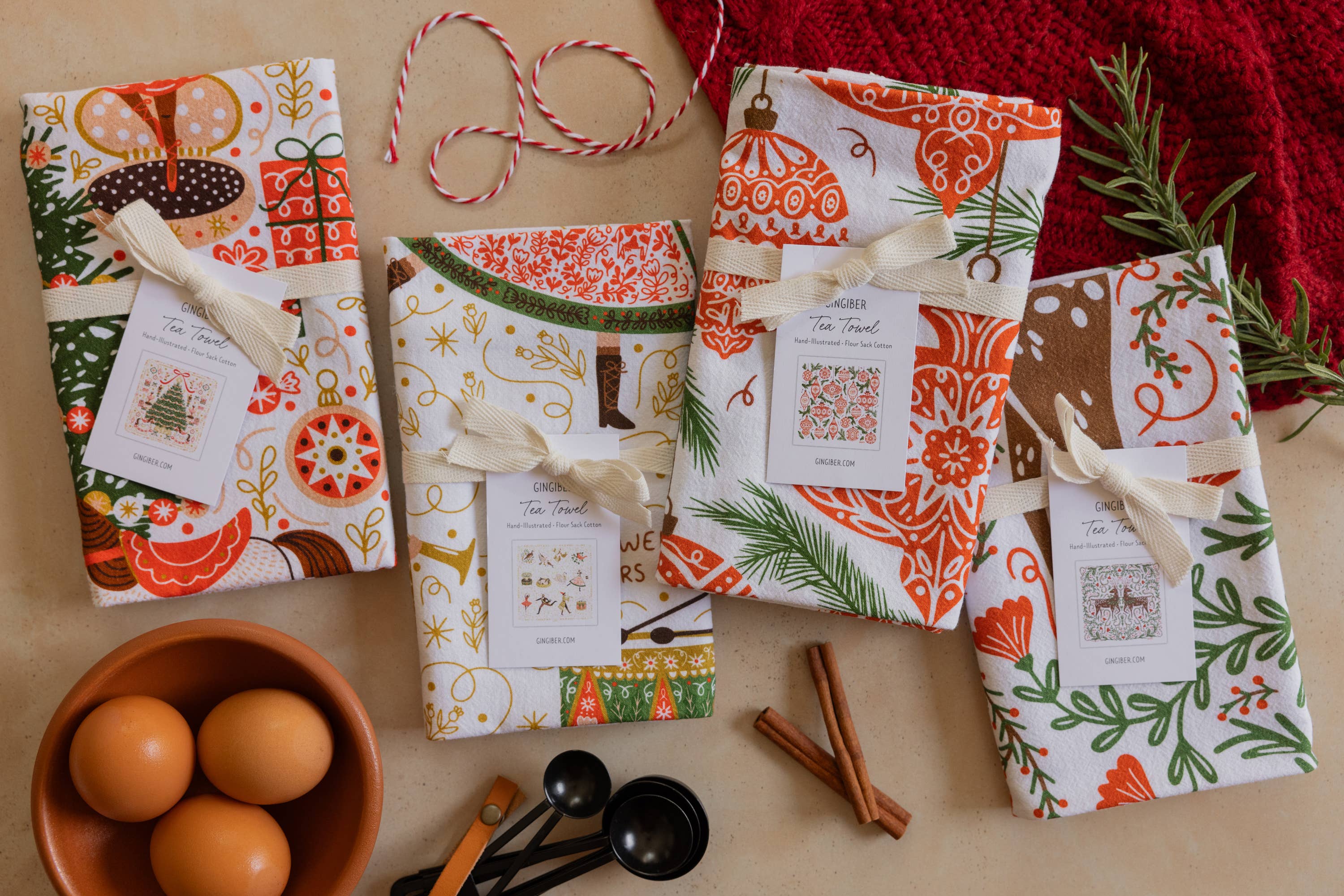 Gingiber - Vendita all'ingrosso Strofinacci - Strofinaccio Ornamentale - Decorazione Classica per la Cucina delle Feste9