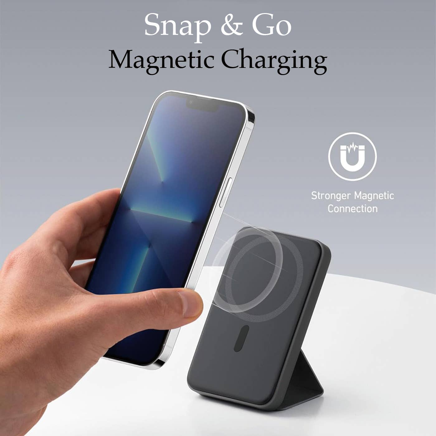 PhunkeeTree - Wholesale Portable Charger - Magnetic Wireless Charging Power Bank with Stand4