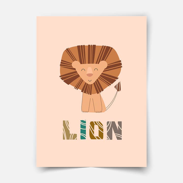 Safari Animals - Löwe Kunstdruck für den Großhandel von Mica-Mica