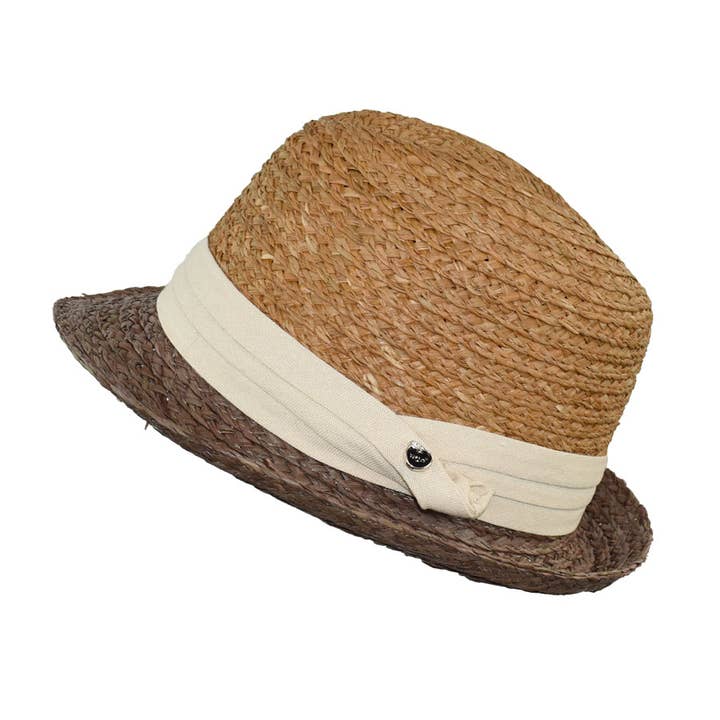 Dupatta Designs – Fedora - Mulher por atacado – Chapéu Fedora Parker Dois Tons