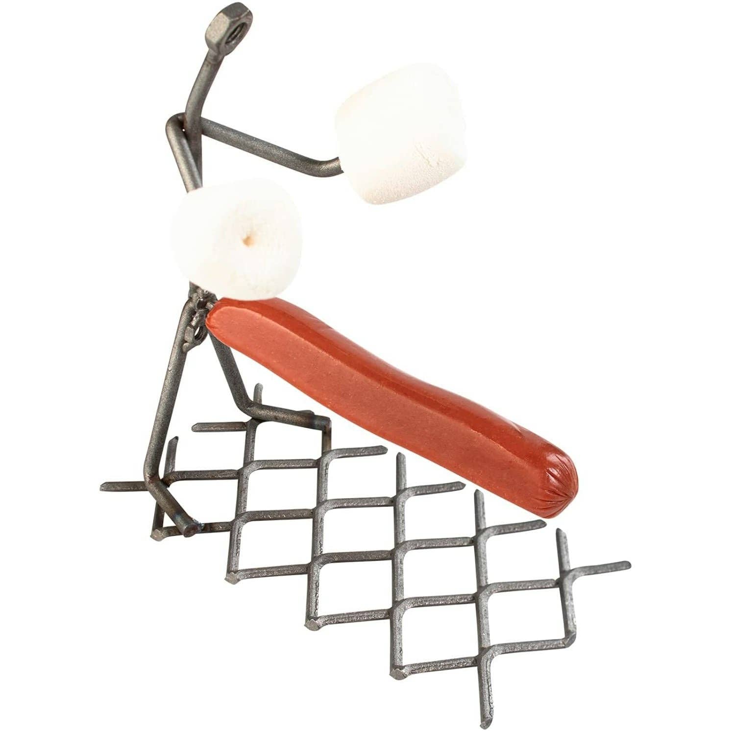 The Wine Savant /  Khen Glassware - Wholesale Outdoor Grill Tools - Steel Single Man Stick Figure Hotdog Griller Funny Barbeque2