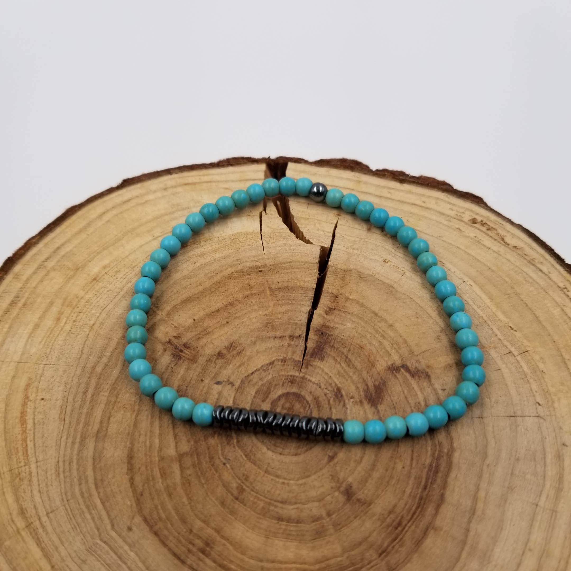 CHAKRA JEWELRY – wholesale Beaded bracelet – 4MM Natural Stone Black Gallstone Stacked Bracelet0