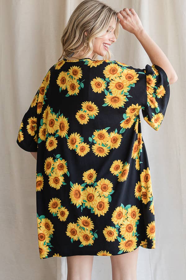 Off White Sunflower Casual Open Front Cardigan T4237 for wholesale on Faire11