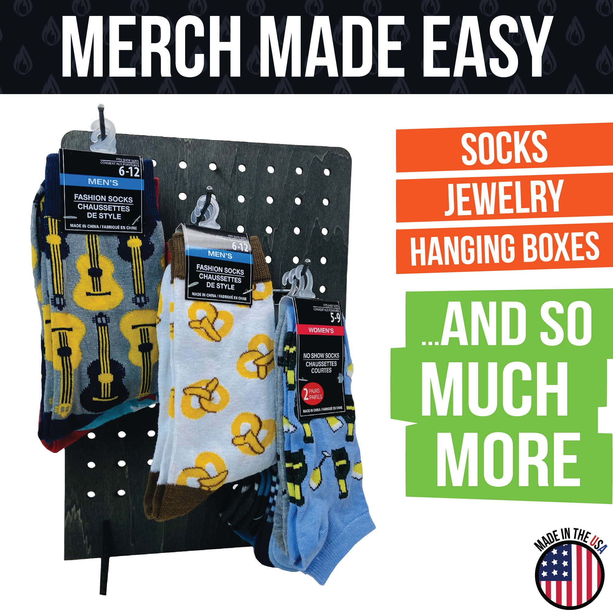 Torched Displays – wholesale Retailer display stand/case – Pegboard Display - Various Sizes and Colors40