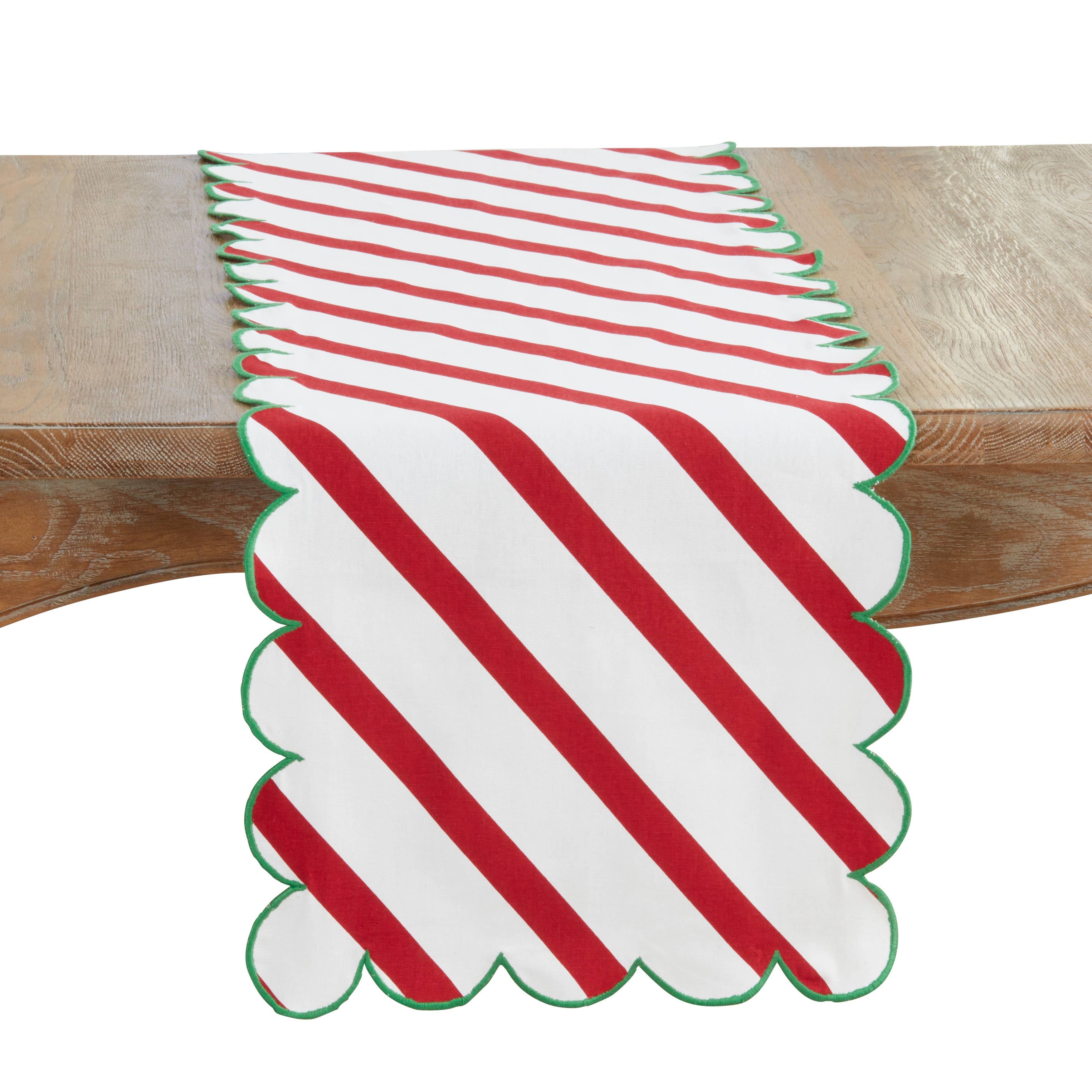 Saro Lifestyle - Wholesale Table Runner - Cotton Scalloped Table Runner5