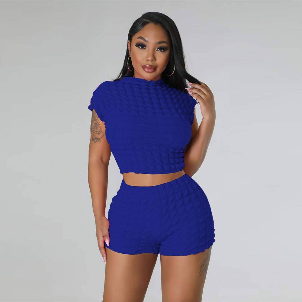 Fashion Combination – wholesale Top & skirt set – Women's – bubble set casual sleeve women sets11