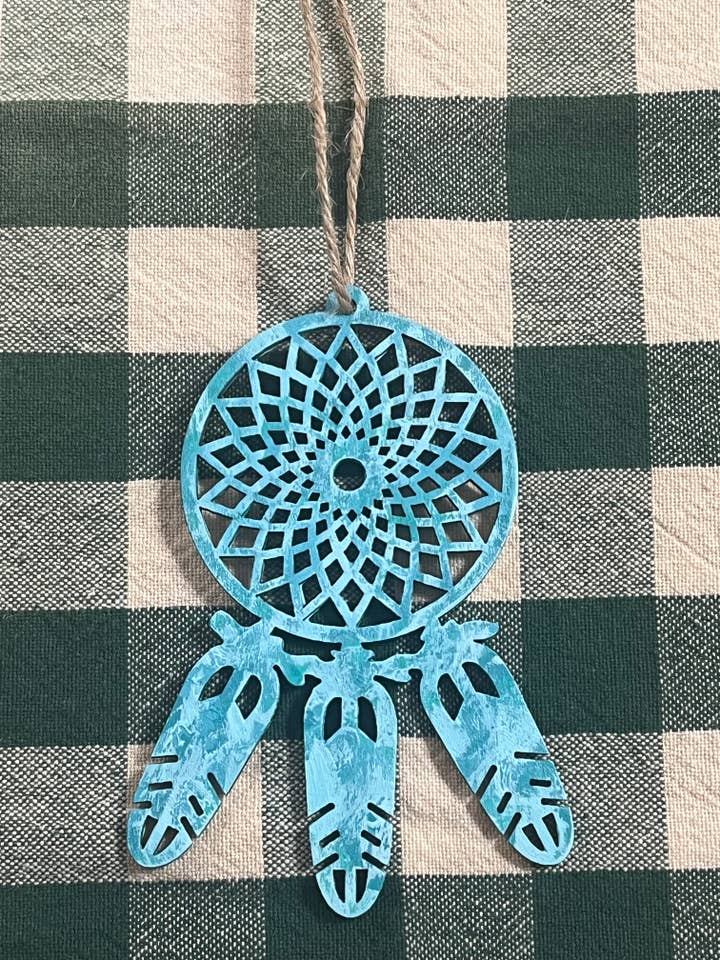 Hand-Painted Dream Catcher Ornament (F3) for wholesale by ON THE GO Studio