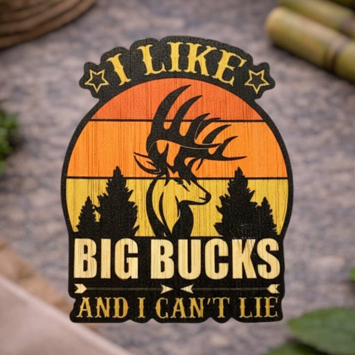 Eu gosto de muito dinheiro por atacado de Bamboo Wood Stickers