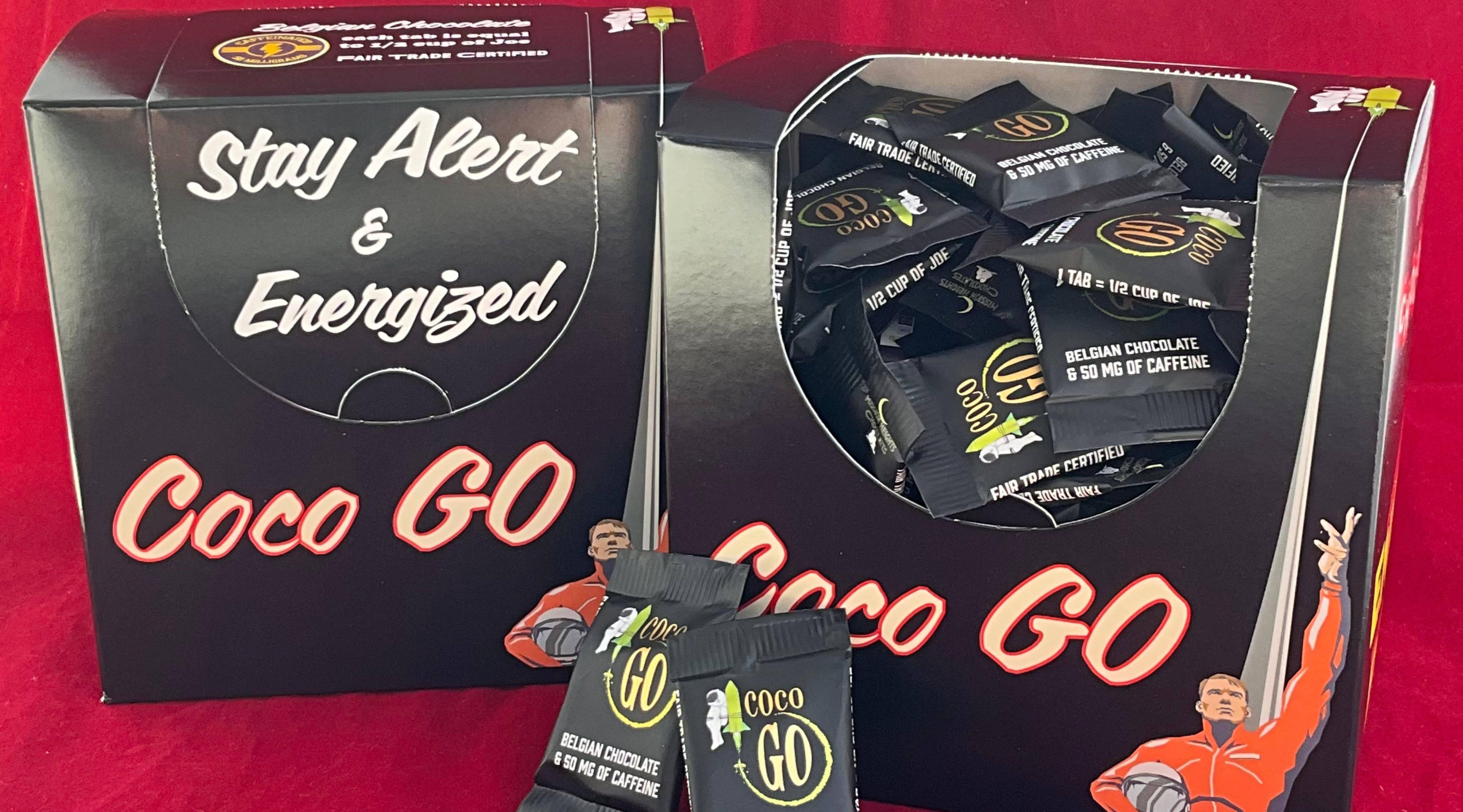 Coco Go - Wholesale Chocolate Bar - Coco-Go pre workout tabs caffeinated chocolates2