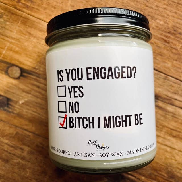 Êtes-vous engagé ? cadeau de fiançailles, bougie de fiançailles pour la vente par Huff Designs Candle Co