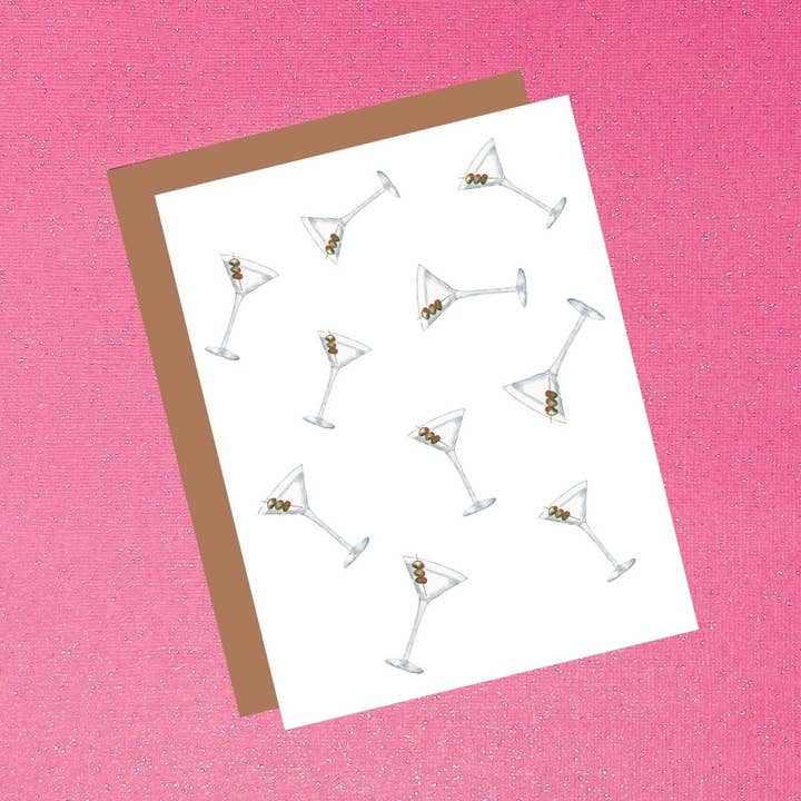 Copas Martini para venta al por mayor de Tiffany Ascensio Designs | Watercolor Greeting Cards