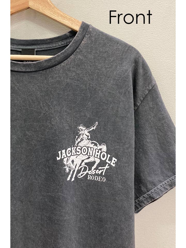 WARM CHARCOAL Jackson Hole Rodeo Tee for wholesale on Faire