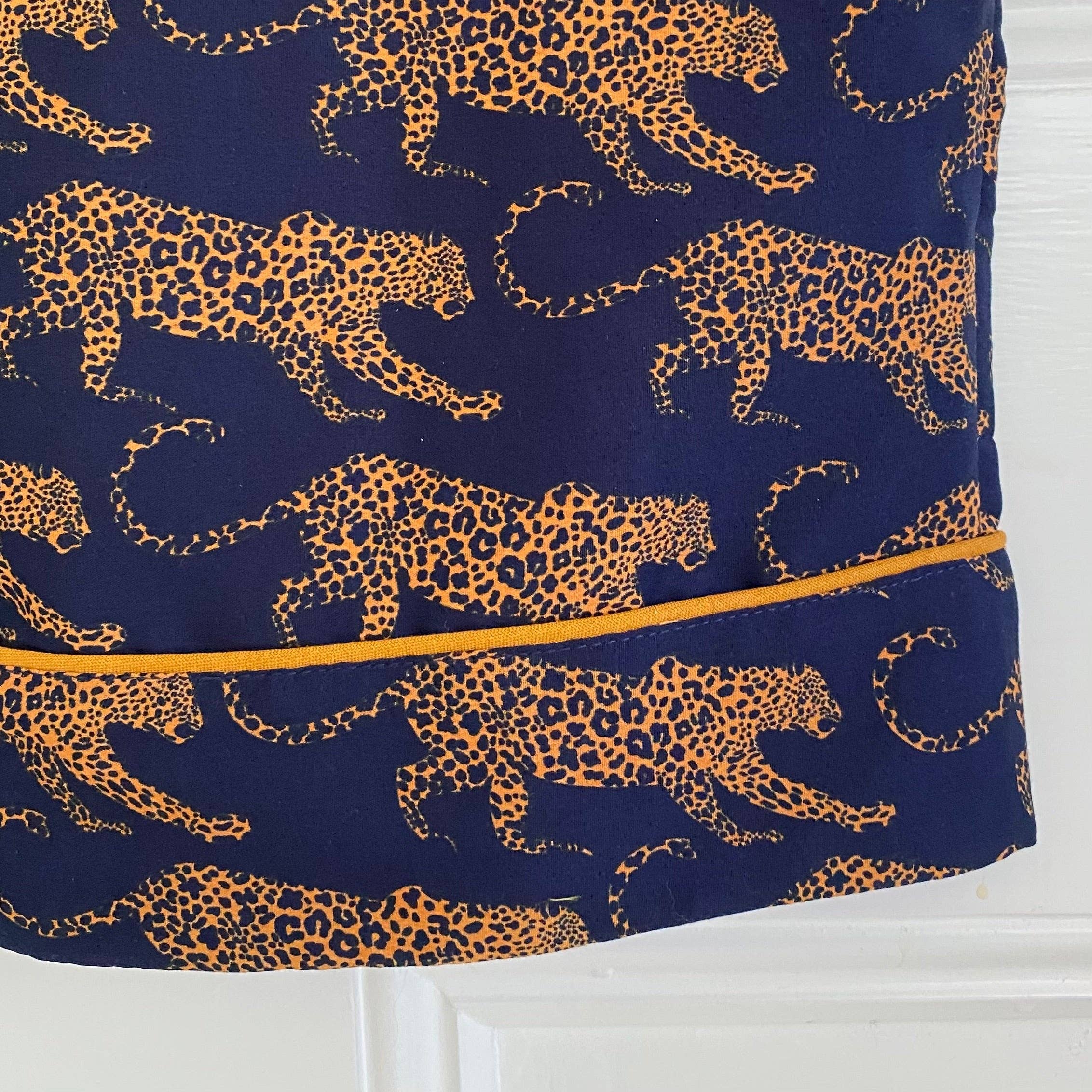 Abroad Modern - Wholesale Robe - Women's - Navy Leopard Washable Silk Robe *Small*1