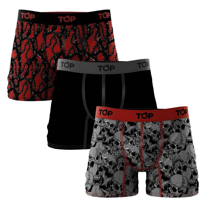 TOP – wholesale Underwear – Men's – Men Boxer Brief Cotton - Pack of 3 Playlist Collection
