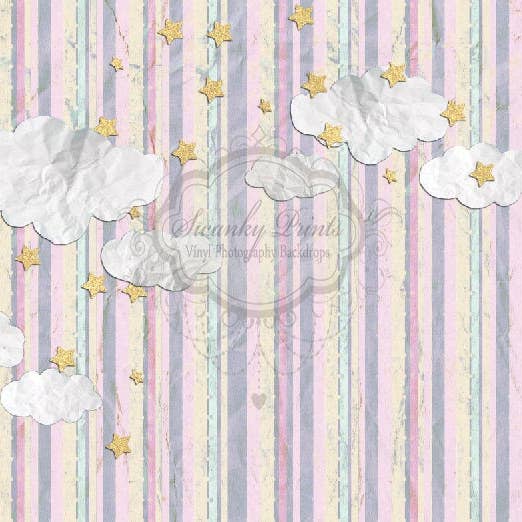 ONLY SWANKY PRINTS 6ft x 6ft Enhjørning Striber/Vinyl for engroshandel hos Swanky Prints