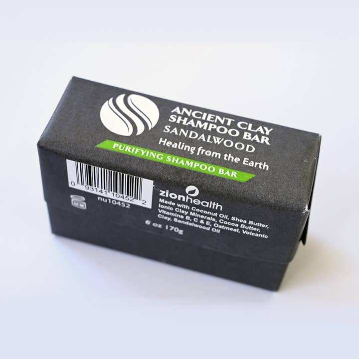 Zion Health - Wholesale Shampoo Puck/Solid Shampoo - Ancient Clay Shampoo Bar - Sandalwood 6 oz3