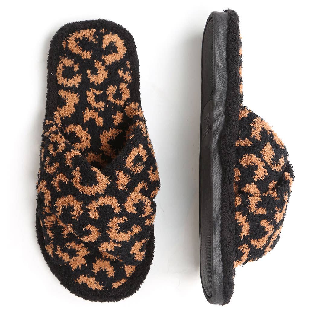 Fashion City - Wholesale Slippers - Women's - Luxury Soft Crossover Leopard Pattern Slipper14