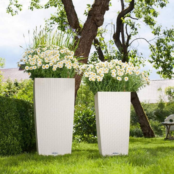 Lechuza Self Watering Planters – Engroshandel Plantekasse – LECHUZA CUBICO Cottage Poly Resin Tall Floor Planter1