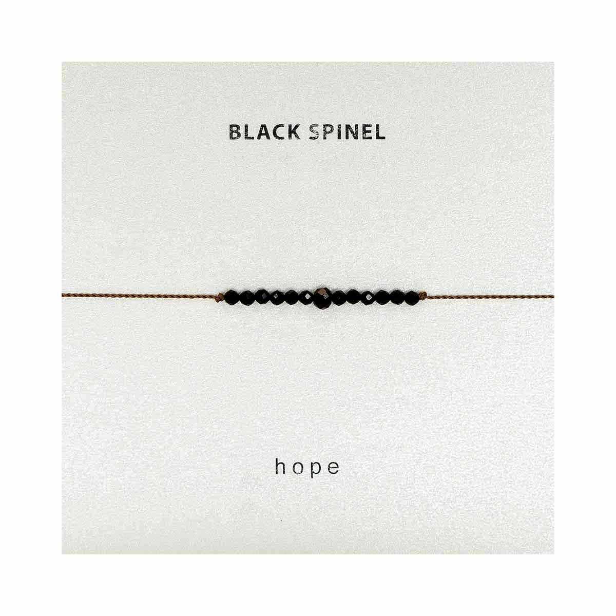 Soulsilk - Wholesale Beaded Bracelet - Black Spinel Bracelet- Hope0