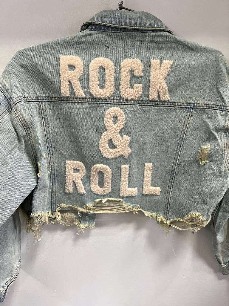 Trio Urban - Wholesale Denim Jacket - Women's - Rock and Roll Crop Denim Jacket12