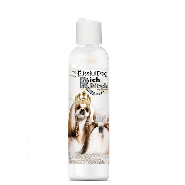 Shampooing pour chien Rich Bitch Luxury Diva, nettoyant pour chiens, 4, 8 et 16 oz pour la vente par The Blissful Dog