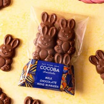 Milk Chocolate Mini Bunnies for wholesale by Cocoba