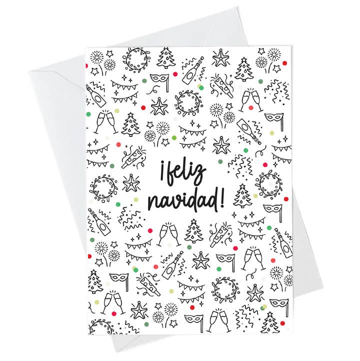 Junebug Ink - Wholesale Season's Greetings Card - Feliz Navidad (Recipe Inside)0