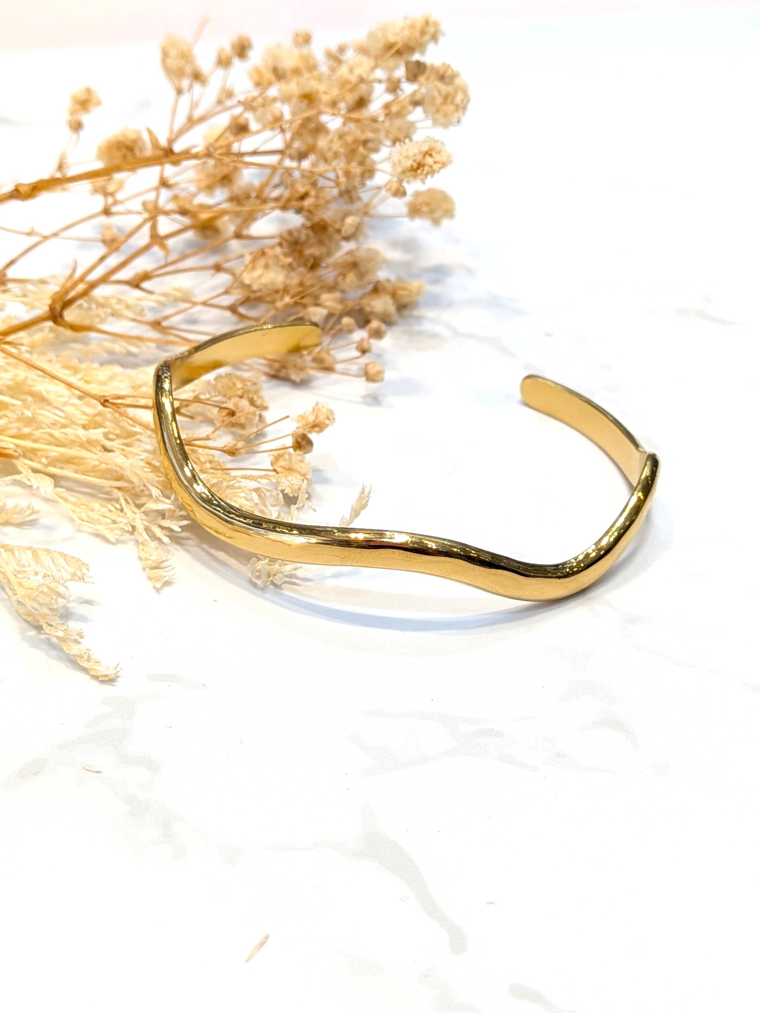 LOLO & YAYA – wholesale Manschettarmband – Lanesterer-armband i rostfritt stål0