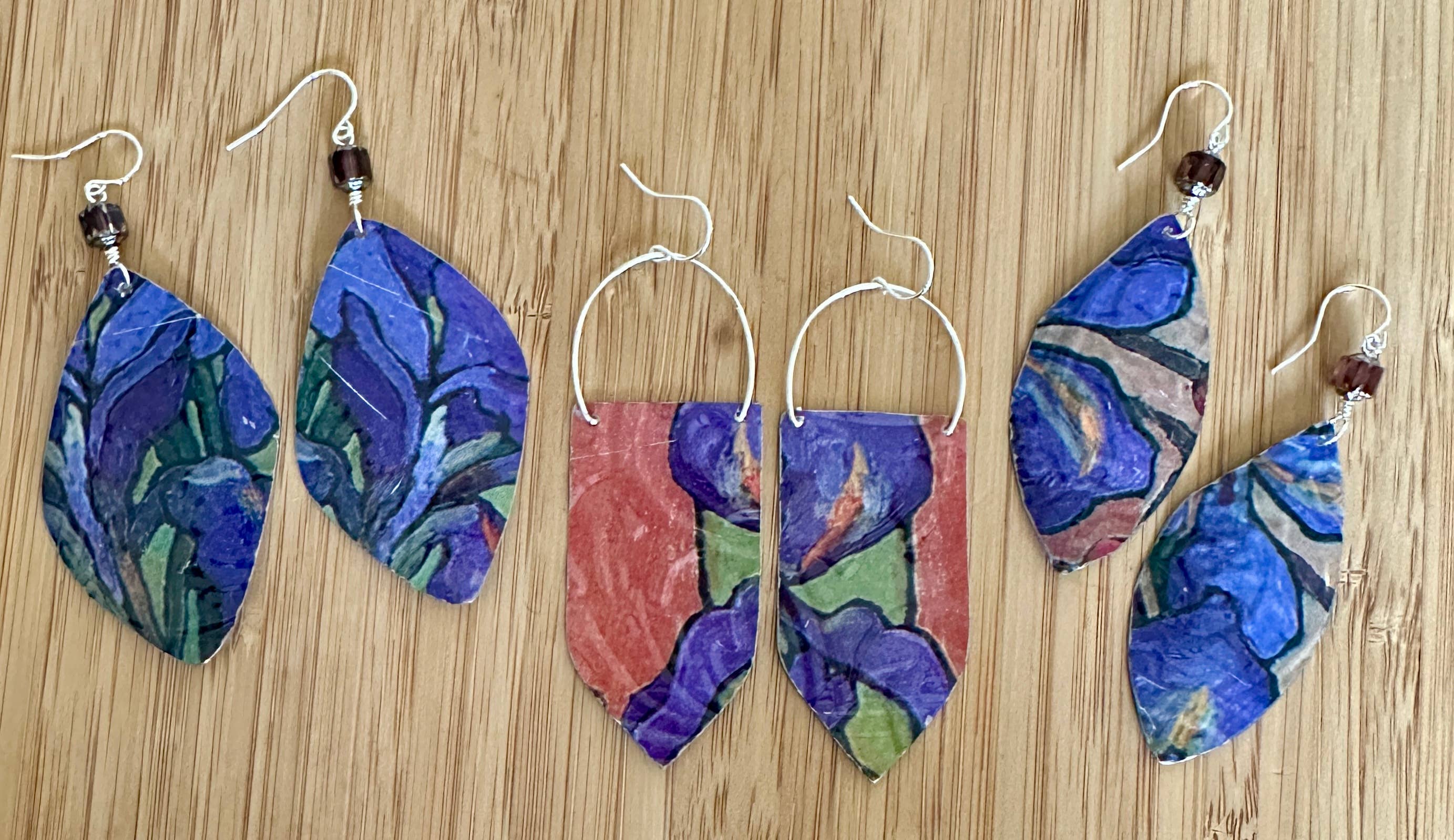 TTE Designs - Wholesale Dangle Earrings - Best Sellers - Set of 12 Recycled Vintage Tin Earrings 2