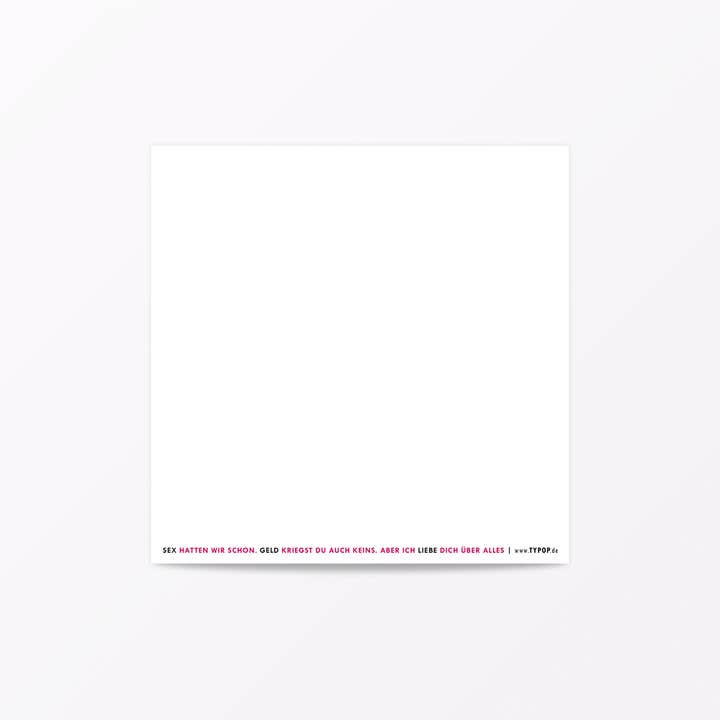 TYPOP - Wholesale Birthday Card - Birthday card “Sex, Money, Love” folding card with envelope2