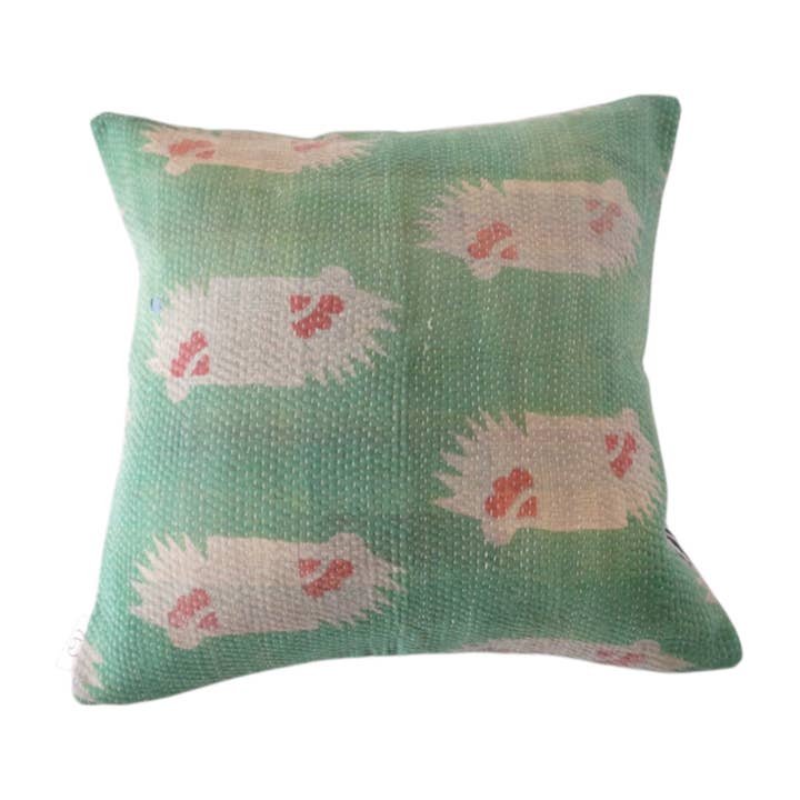 Kantha Square Cushion No. 38 for wholesale by Claire Beaugrand