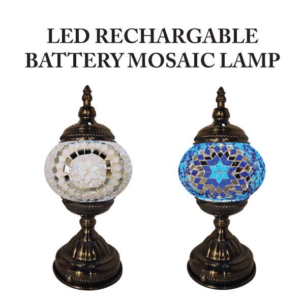 LAMPE MOSAÏQUE À BATTERIE RECHARGEABLE LED pour la vente par Access by Mediterranean Concepts