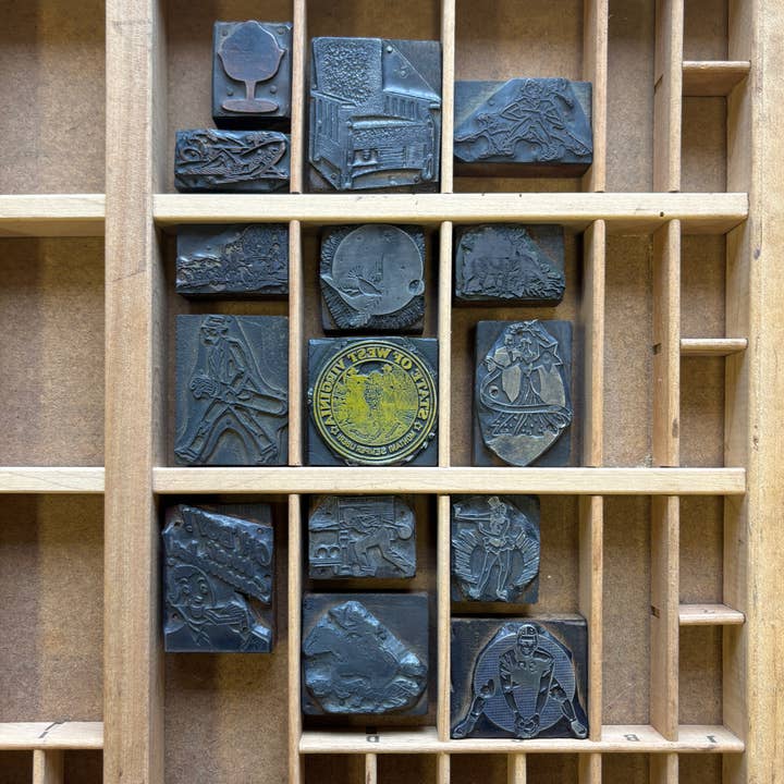 Base Camp Printing Co. - Wholesale Art Print - Deer - Vintage Letterpress Block 5x7 Print2