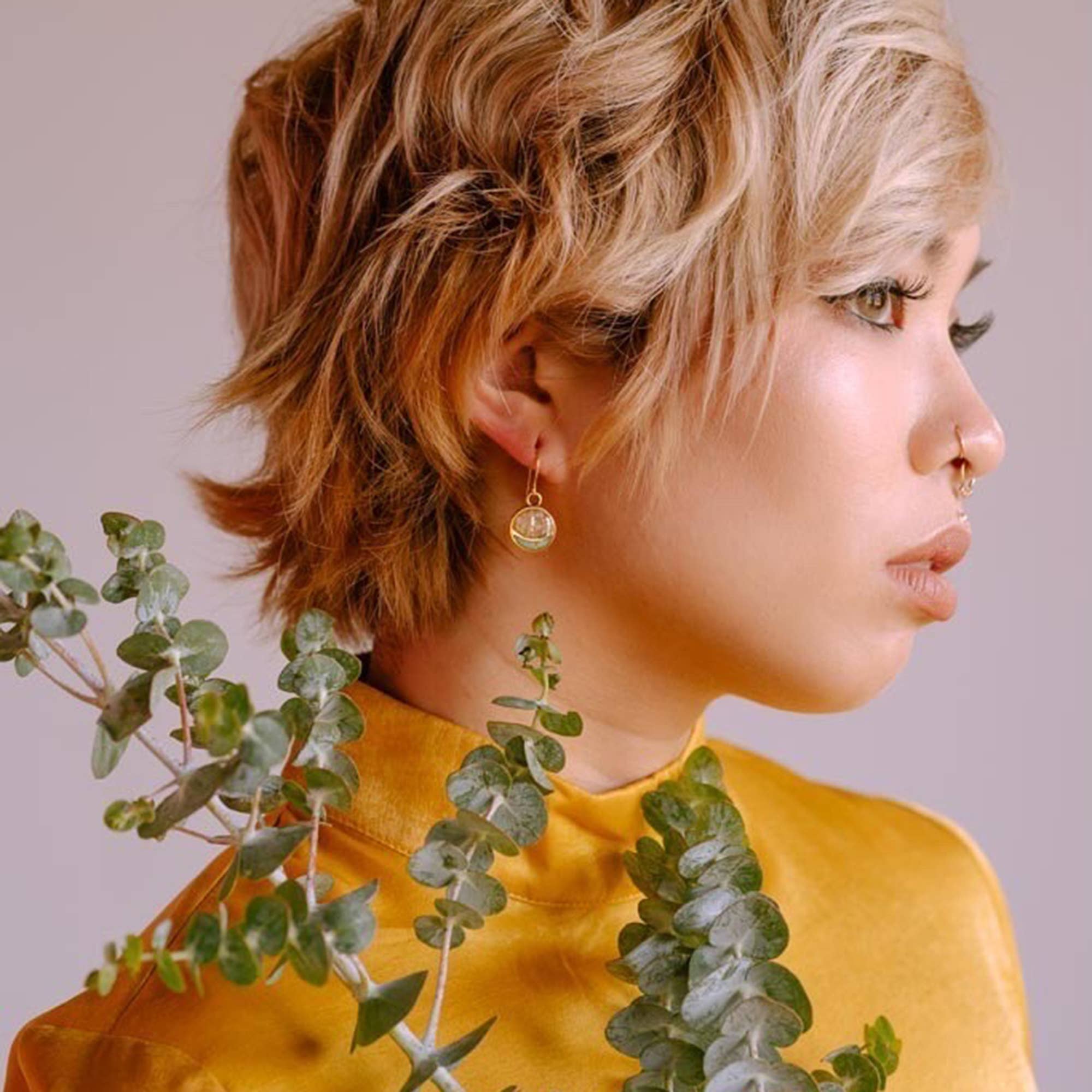 Cameoko - Wholesale Dangle Earrings - Mini Moon crushed gemstone earrings1