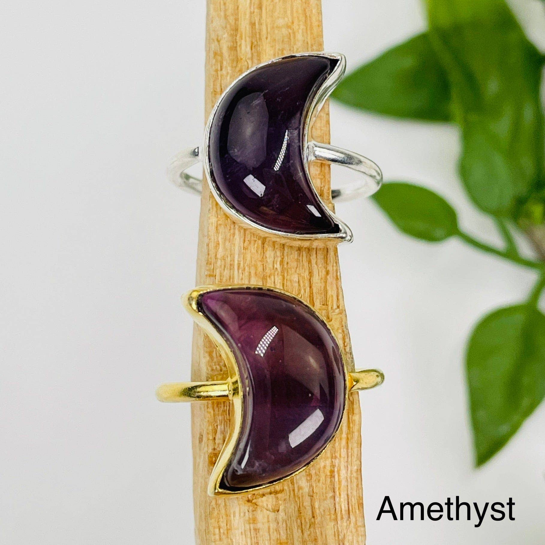 Rock Paradise - Wholesale Cocktail/Statement Ring - Crystal Gemstone Moon Ring - Gold or Silver6