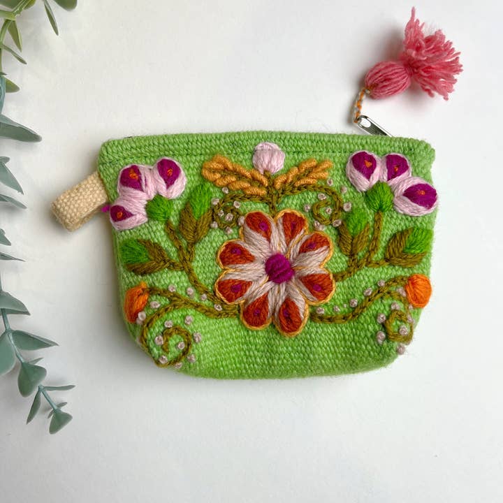 Artesana Love - Wholesale Pouch - Women's - Victoria Hand embroidered Small Pouch2