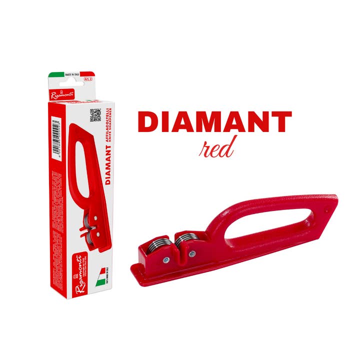 Art. 2 DIAMANT Messerschärfer - ROT - Einzelverpackung für den Großhandel von Rigamonti Pietro & Figli srl