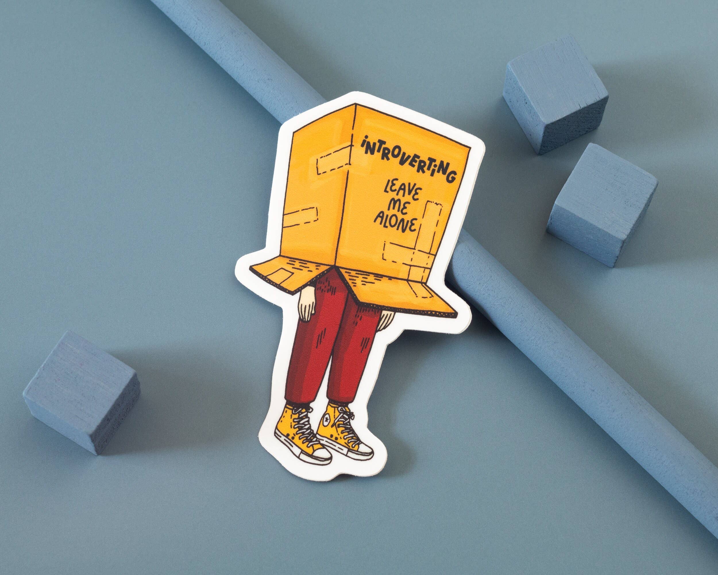 RippleSplash Studio – Engroshandel Klistermærke – Sjov introvert klistermærke3