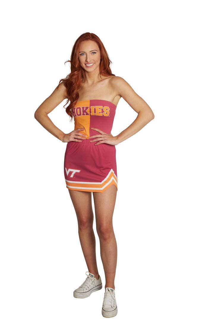 Lojo Collegiate Apparel – Engroshandel Sportstop – til kvinder – Virginia Tech Hokies To-tone Tube Top6