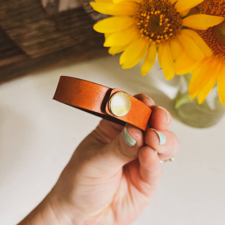 Left Grain - Wholesale Cuff Bracelet - Leather Cuff Bracelet - Stronger Together1