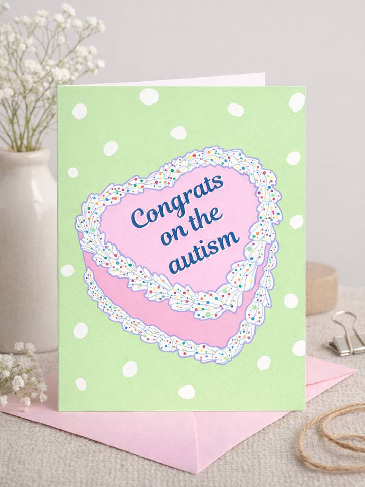 Congrats on the Autism ( 4x6" Greeting Card) for wholesale by Wild Rabbit Beads