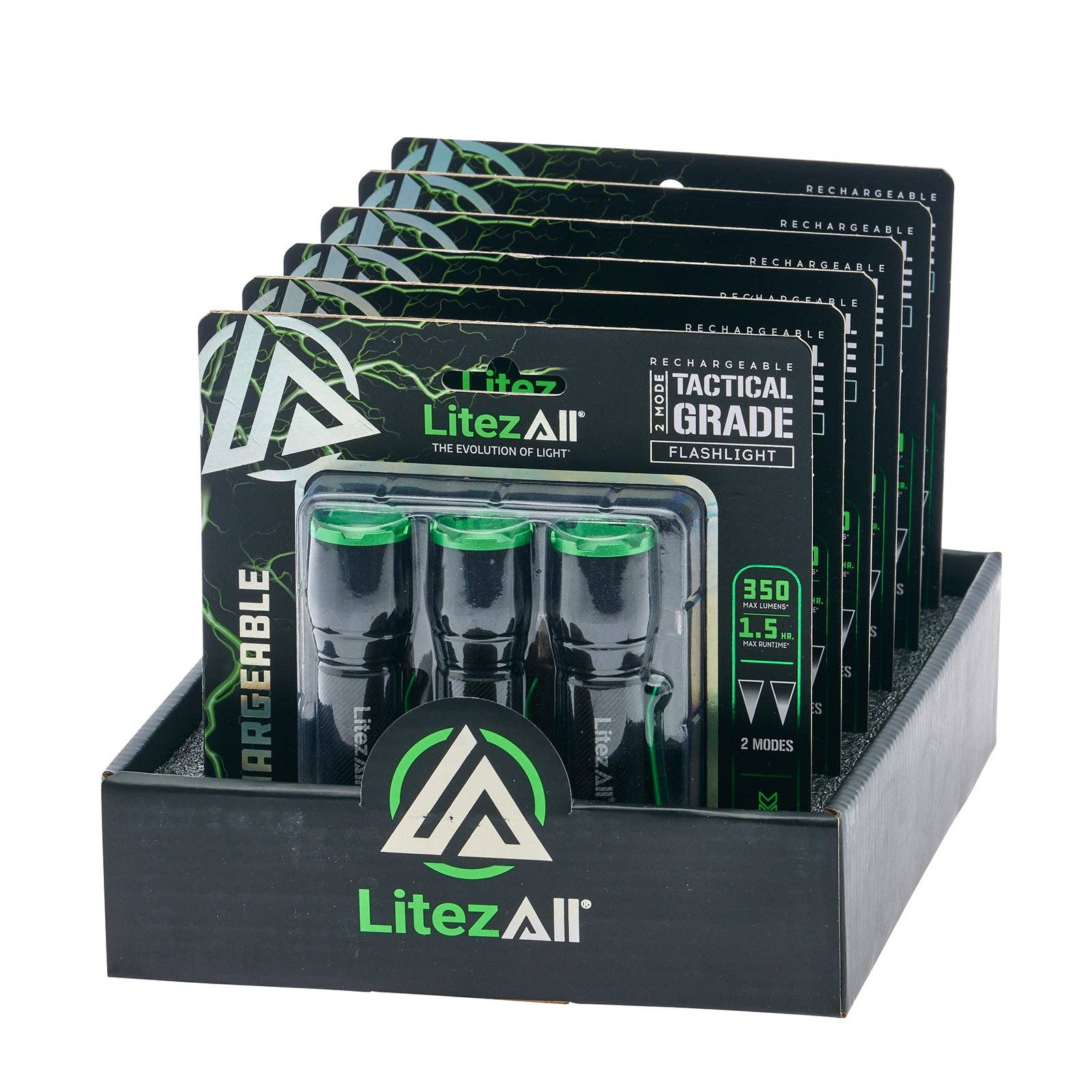 LitezAll - Wholesale Flashlight - LitezAll® Rechargeable EDC Tactical Grade Flashlight 3 Pack15
