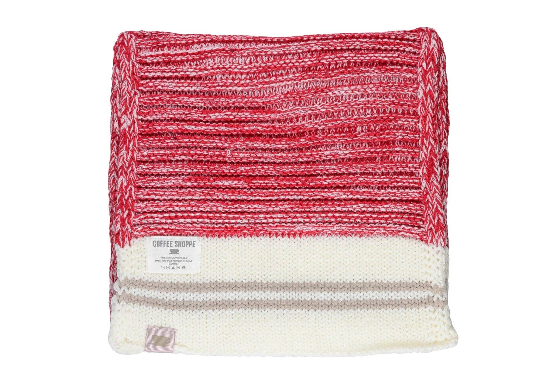 LATTELOVE - Wholesale Scarf - Women's - Canadiana Scarf by Coffee Shoppe - Deep Red Color6