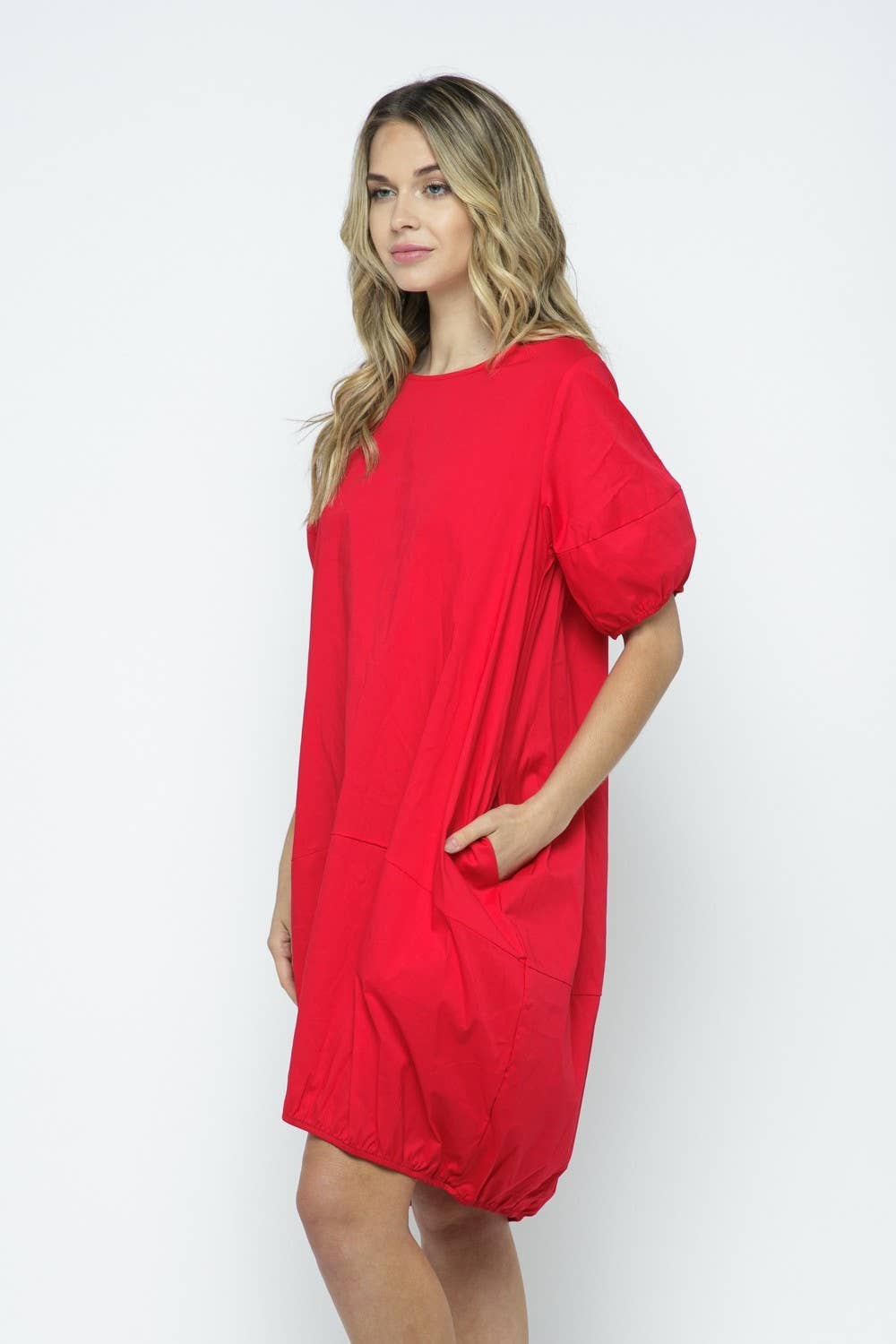 Bloidy - Vente Robe – femme - Robe mini bulle en popeline à manches courtes - D10482SS26