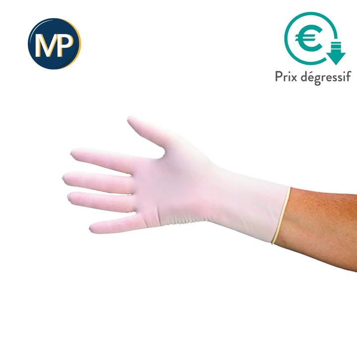 Examination gloves - Latex - Pre-powdered - Ambidextrous - Box of 100 - My Podiatry for wholesale by My Podologie
