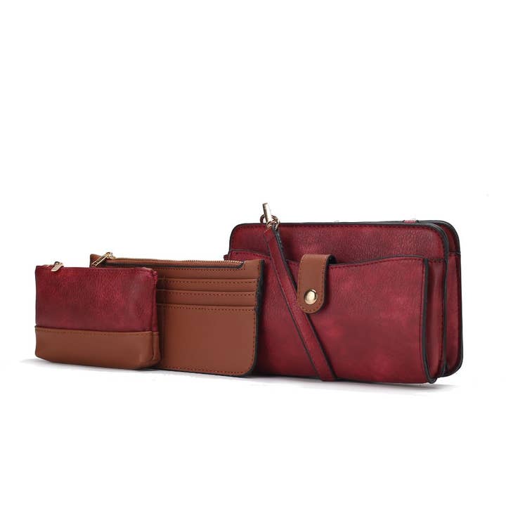 Muriel Umhängetasche für Damen mit Kartenfach und kleinem Beutel für den Großhandel von MKF Collection